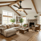 Ceiling Fan Lotus Cotton Shade Quiet DC Motor