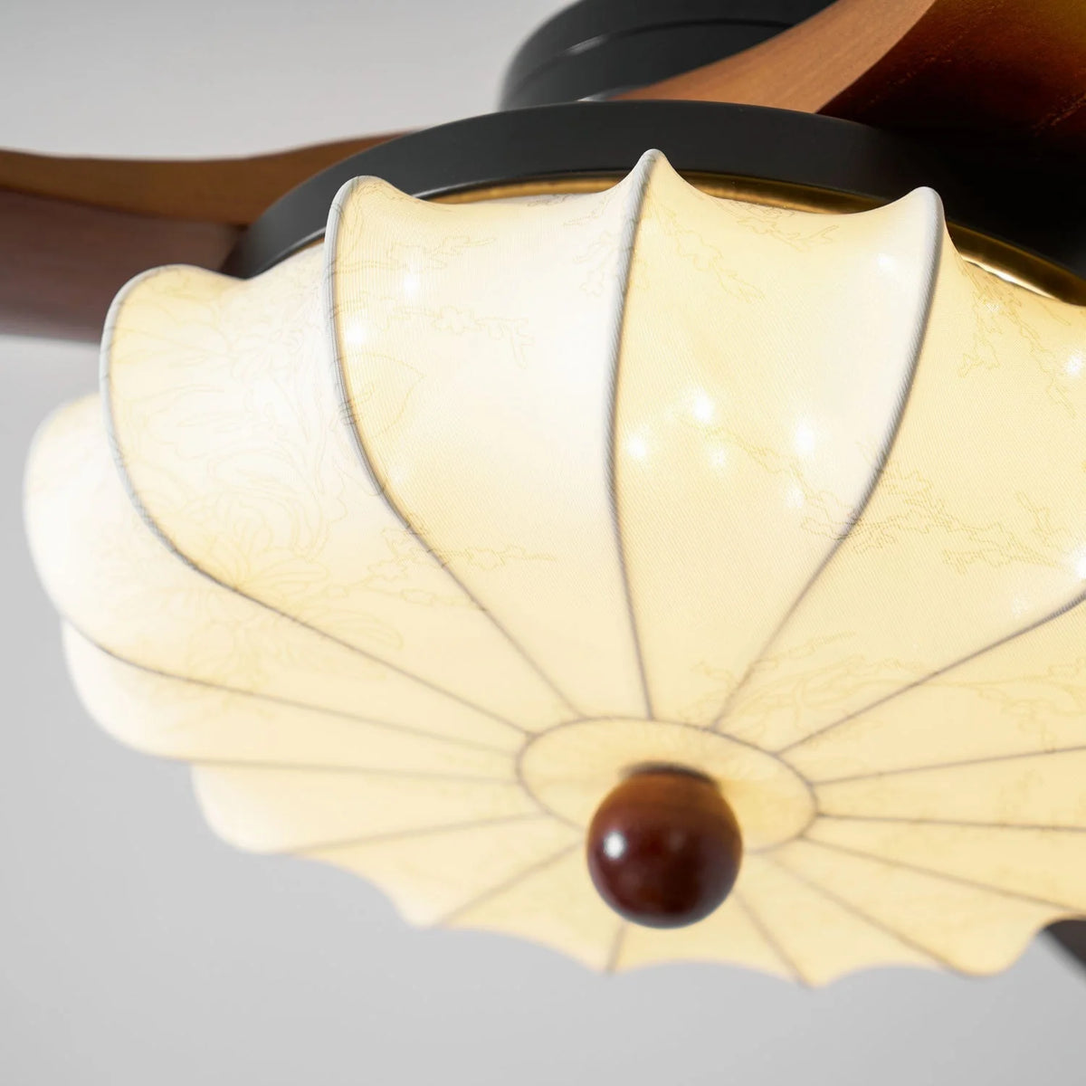 Ceiling Fan Lotus Cotton Shade Quiet DC Motor
