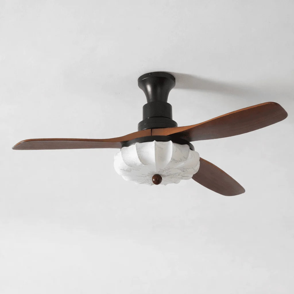 Ceiling Fan Lotus Cotton Shade Quiet DC Motor