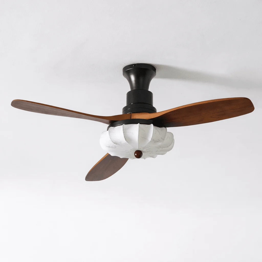 Ceiling Fan Lotus Cotton Shade Quiet DC Motor