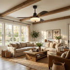Ceiling Fan Lotus Cotton Shade Quiet DC Motor
