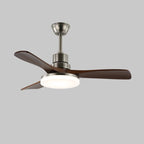 Ceiling Fan Natural Wood Blades Integrated LED 6-Speed Remote