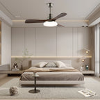 Ceiling Fan Natural Wood Blades Integrated LED 6-Speed Remote