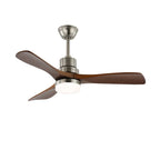 Ceiling Fan Natural Wood Blades Integrated LED 6-Speed Remote