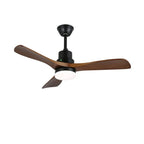 Ceiling Fan Natural Wood Blades Integrated LED 6-Speed Remote