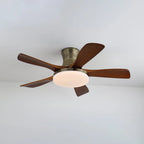 Ceiling Fan Natural Wood Blades Integrated LED Remote Control