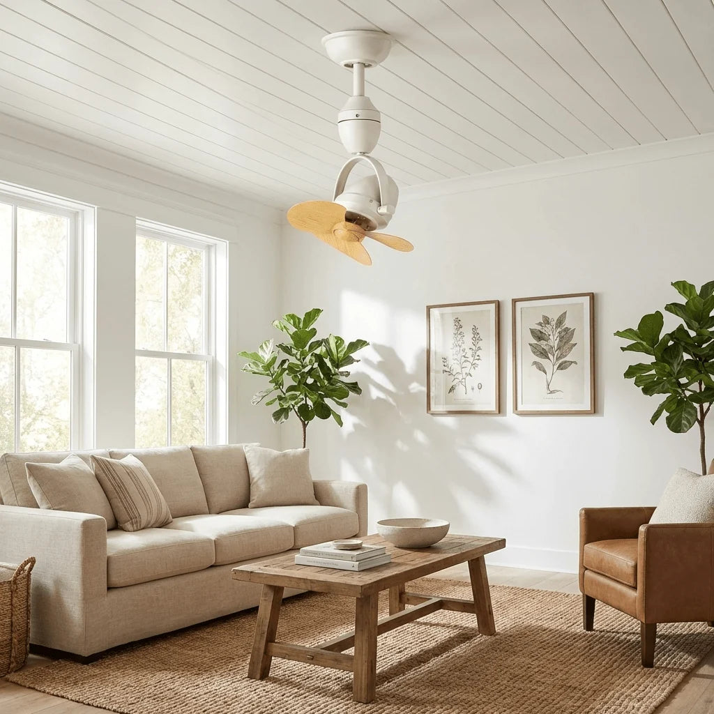 Ceiling Fan Quiet 35W 6-Speed Swivel Light