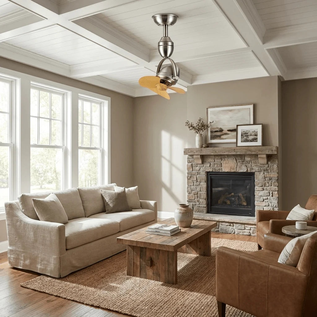 Ceiling Fan Quiet 35W 6-Speed Swivel Light