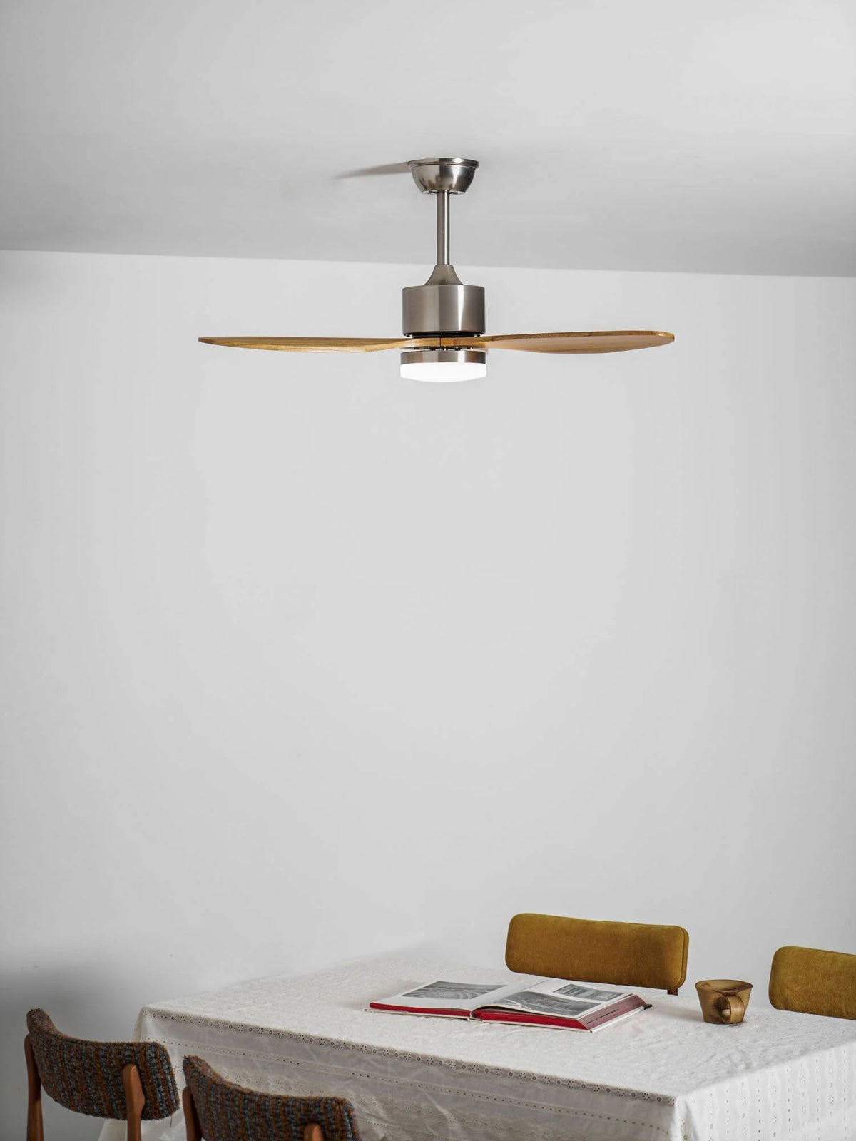 Ceiling Fan Quiet DC Motor Dimmable LED Remote