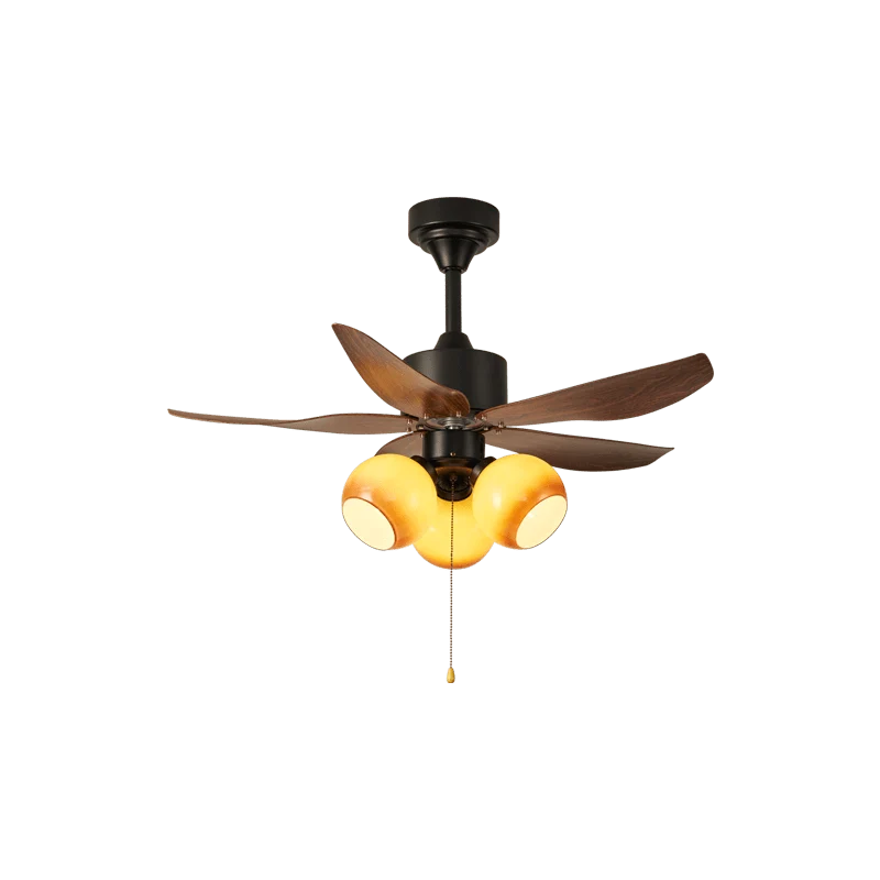 Ceiling Fan Quiet DC Motor & Remote Glass Shade
