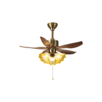 Ceiling Fan Quiet DC Motor & Remote Glass Shade