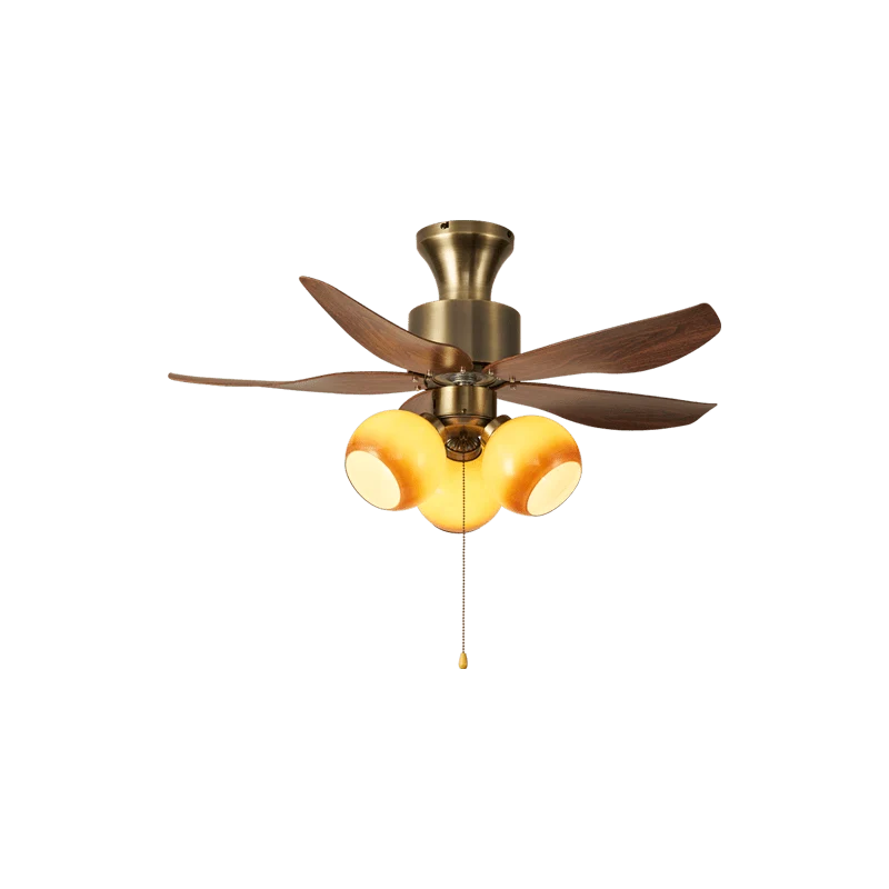 Ceiling Fan Quiet DC Motor & Remote Glass Shade