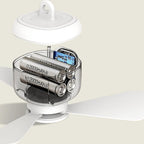 Ceiling Fan Rechargeable 8000 mAh Quiet LED Light