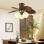 Ceiling Fan Remote Control & Dimmable Beige Light 6-Speed