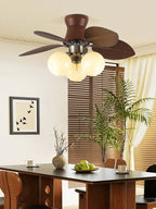 Ceiling Fan Remote Control & Dimmable Beige Light 6-Speed