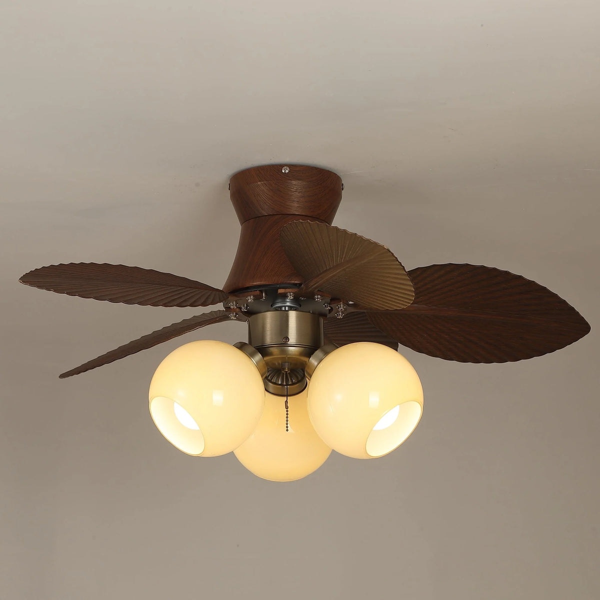 Ceiling Fan Remote Control & Dimmable Beige Light 6-Speed