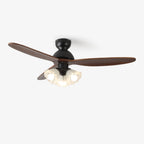 Ceiling Fan Scandinavian Wooden Blades Integrated LED