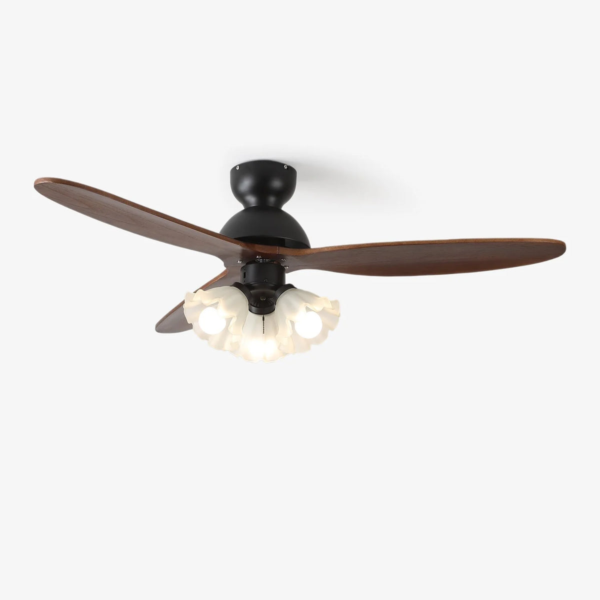 Ceiling Fan Scandinavian Wooden Blades Integrated LED