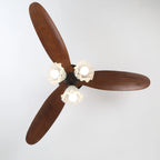 Ceiling Fan Scandinavian Wooden Blades Integrated LED