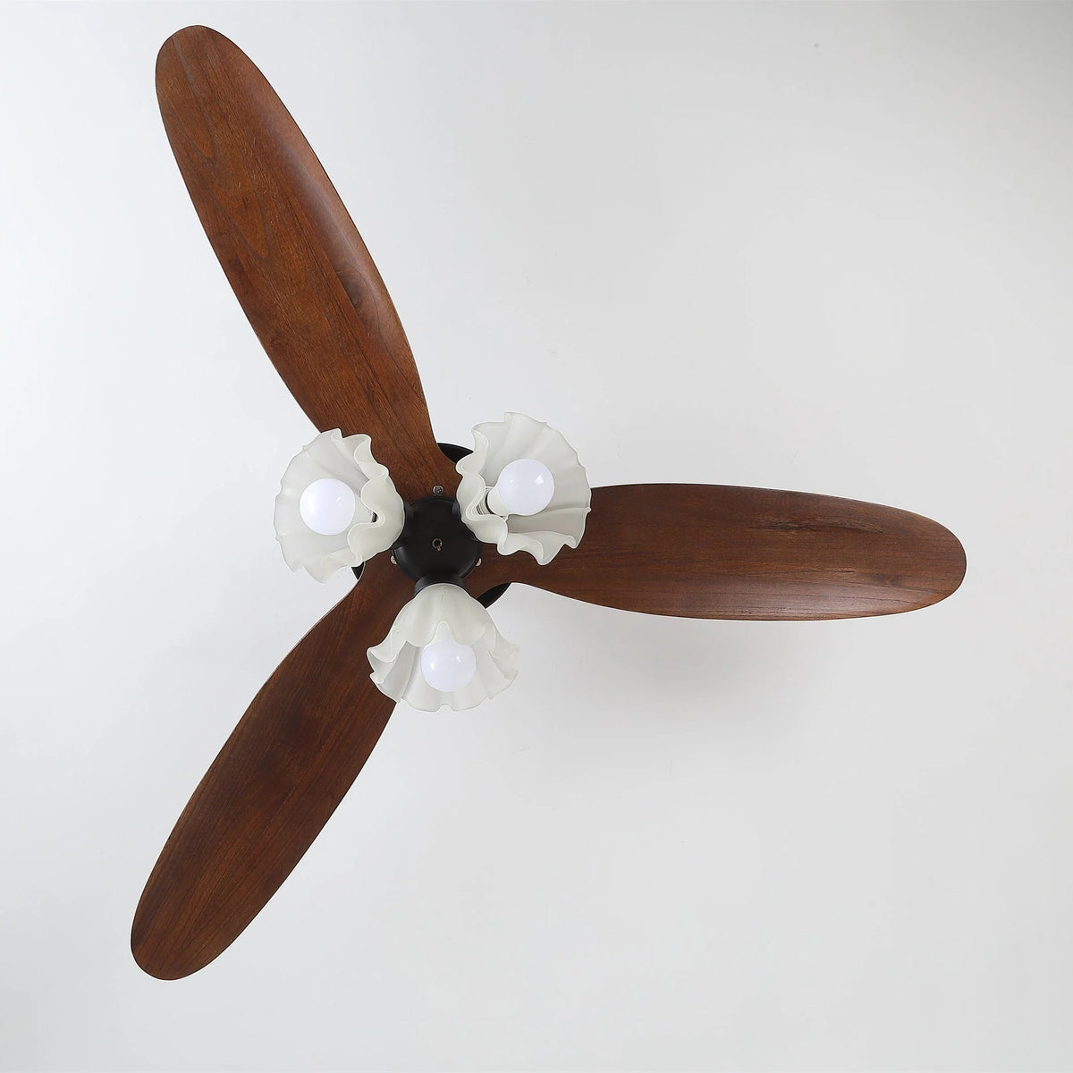 Ceiling Fan Scandinavian Wooden Blades Integrated LED