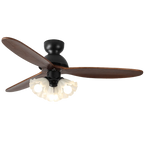 Ceiling Fan Scandinavian Wooden Blades Integrated LED