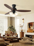 Ceiling Fan Scandinavian Wooden Blades Integrated LED