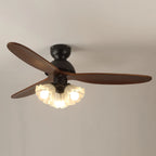 Ceiling Fan Scandinavian Wooden Blades Integrated LED
