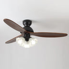 Ceiling Fan Scandinavian Wooden Blades Integrated LED