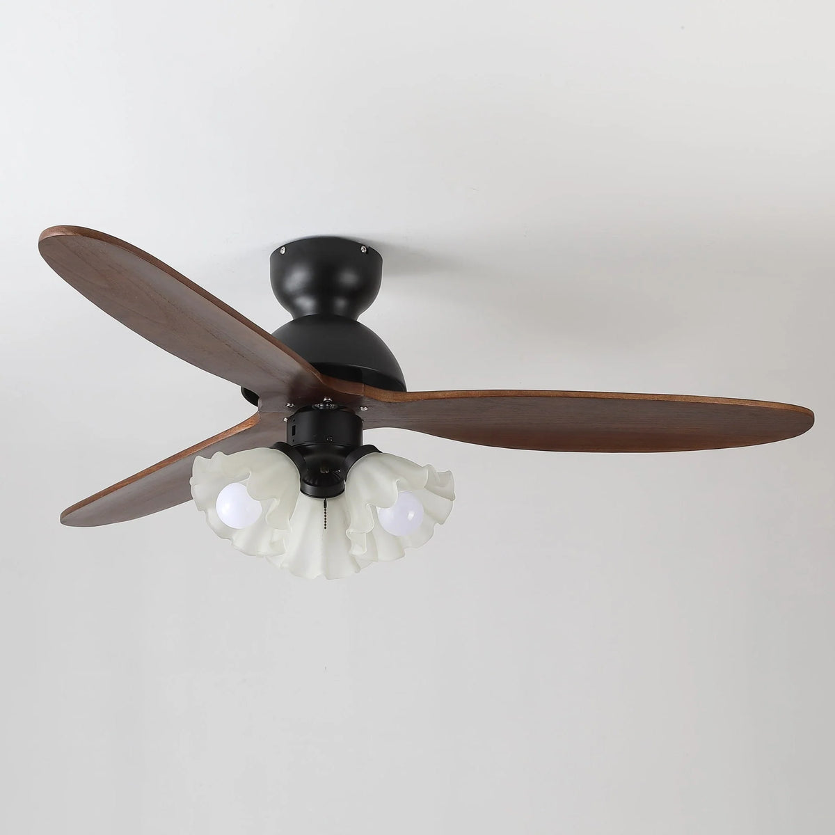 Ceiling Fan Scandinavian Wooden Blades Integrated LED