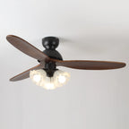 Ceiling Fan Scandinavian Wooden Blades Integrated LED