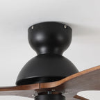 Ceiling Fan Scandinavian Wooden Blades Integrated LED