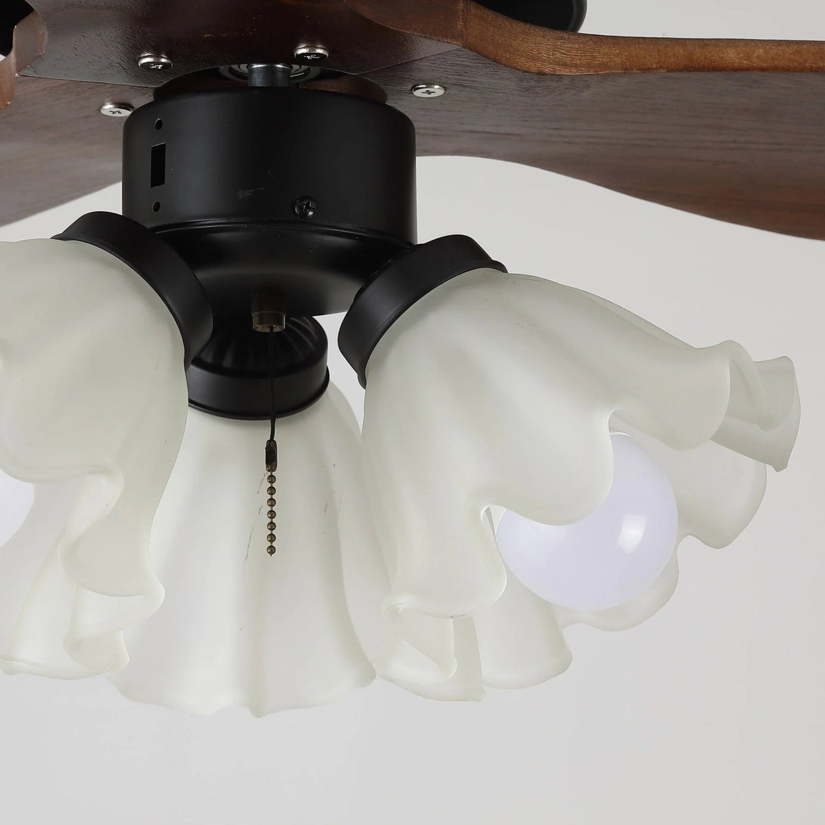 Ceiling Fan Scandinavian Wooden Blades Integrated LED
