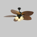 Ceiling Fan Six-Speed Remote Control Wood Grain Blades
