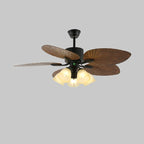 Ceiling Fan Six-Speed Remote Control Wood Grain Blades