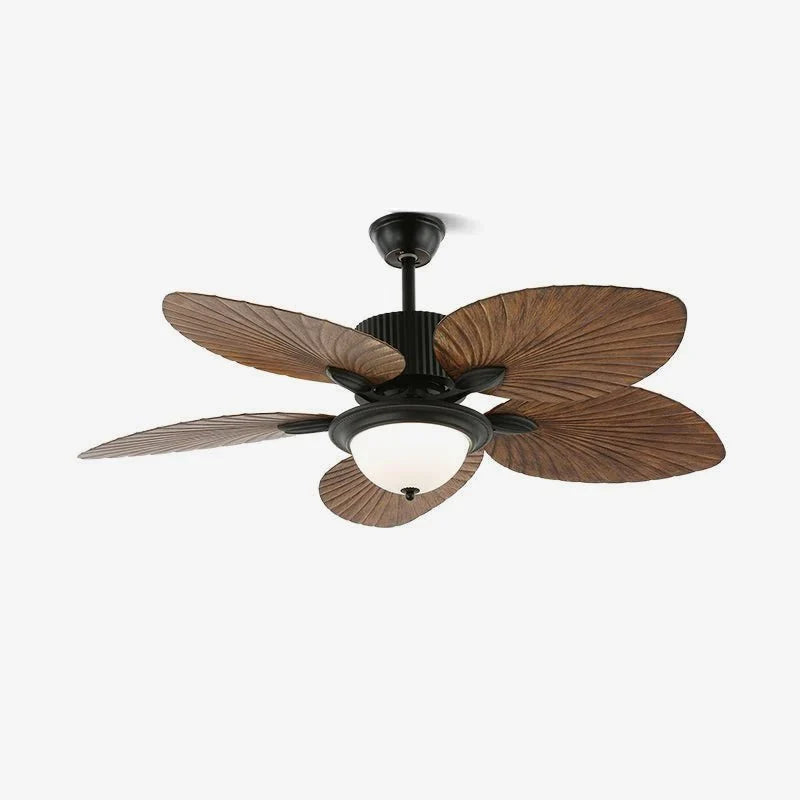 Ceiling Fan Six-Speed Remote Control Wood Grain Blades