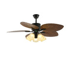Ceiling Fan Six-Speed Remote Control Wood Grain Blades