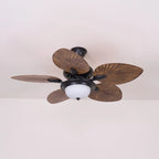 Ceiling Fan Six-Speed Remote Control Wood Grain Blades