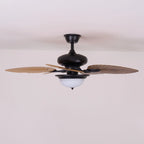Ceiling Fan Six-Speed Remote Control Wood Grain Blades