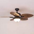 Ceiling Fan Six-Speed Remote Control Wood Grain Blades