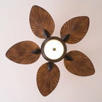 Ceiling Fan Six-Speed Remote Control Wood Grain Blades