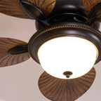 Ceiling Fan Six-Speed Remote Control Wood Grain Blades
