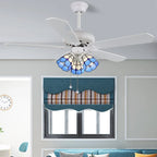 Ceiling Fan Six-Speed With Light & Remote