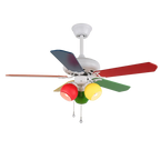 Ceiling Fan Six-Speed With Light & Remote