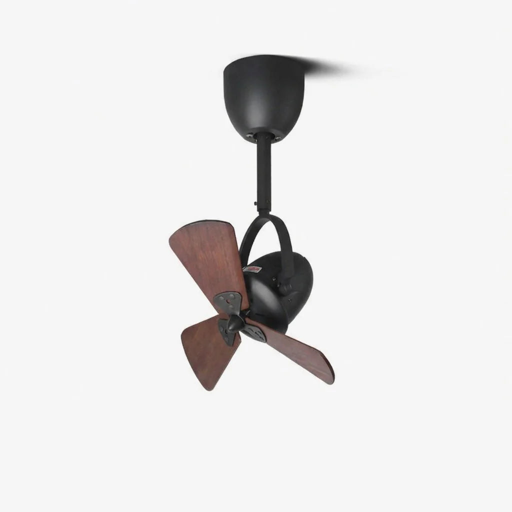 Ceiling Fan Tiltable Wooden Blades & Remote