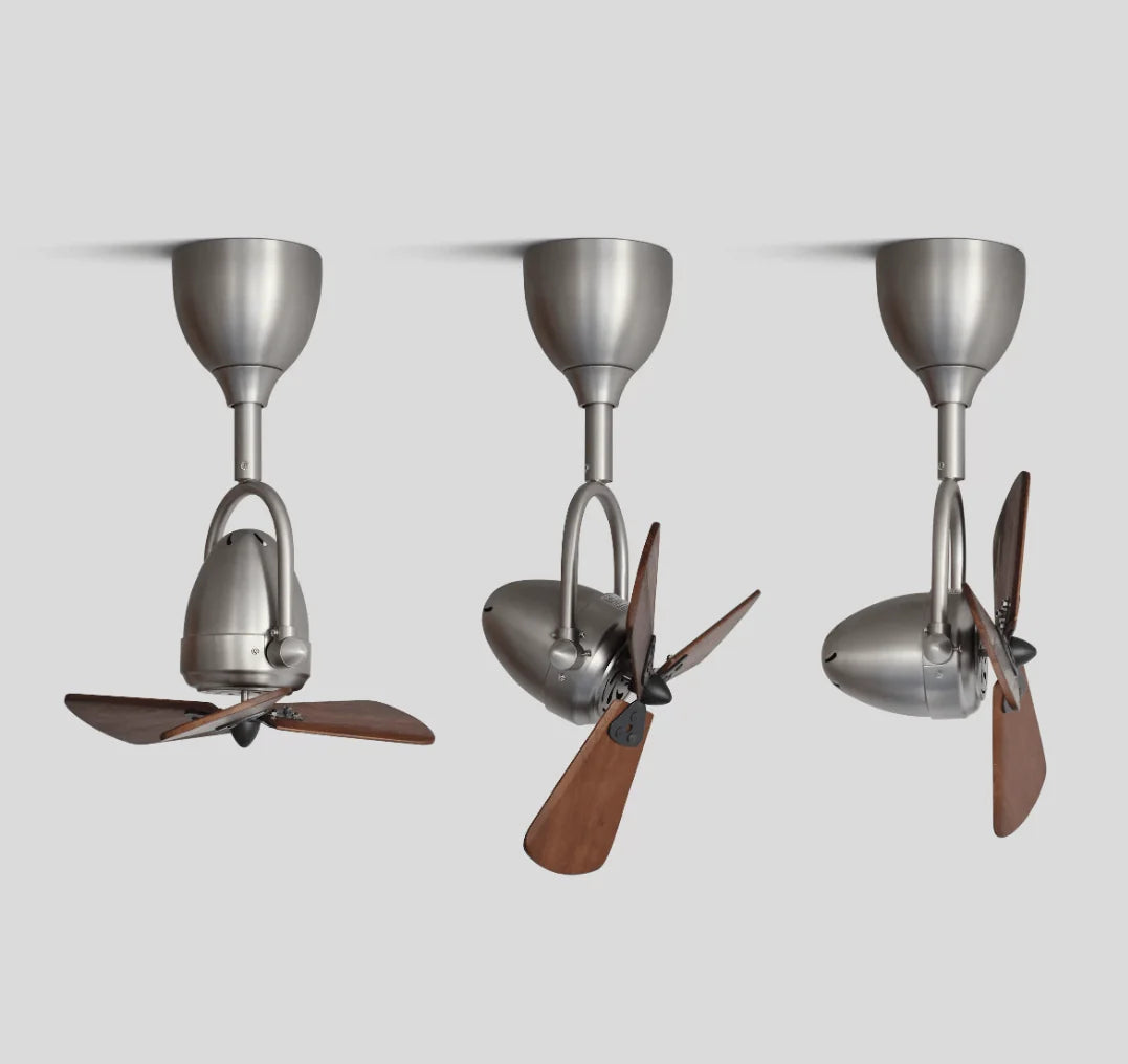 Ceiling Fan Tiltable Wooden Blades & Remote