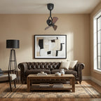 Ceiling Fan Tiltable Wooden Blades & Remote
