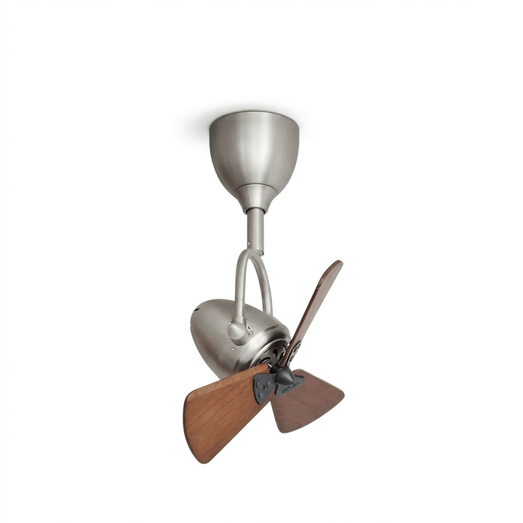 Ceiling Fan Tiltable Wooden Blades & Remote