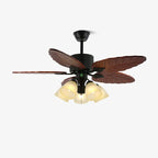 Ceiling Fan Tropical Leaf Design Remote Control & Quiet