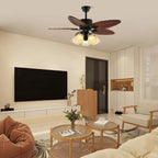 Ceiling Fan Tropical Leaf Design Remote Control & Quiet