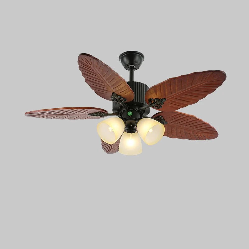 Ceiling Fan Tropical Leaf Design Remote Control & Quiet